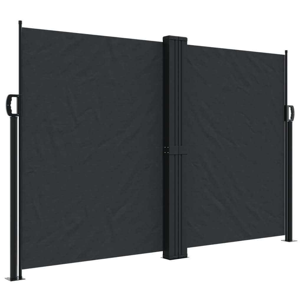 vidaXL Copertină laterală retractabilă, negru, 160x1200 cm