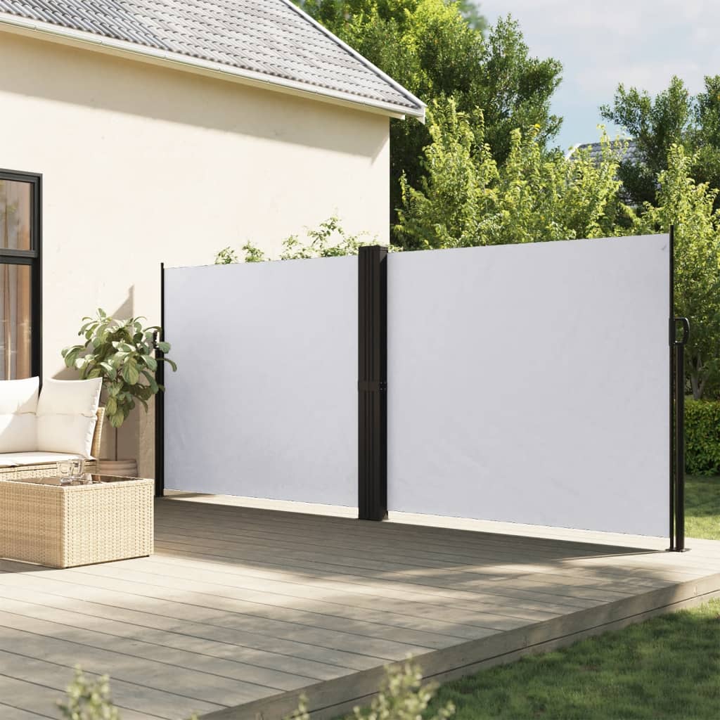 vidaXL Copertină laterală retractabilă, alb, 160x1200 cm vidaXL Copertină laterală retractabilă, alb, 160x1200 cm