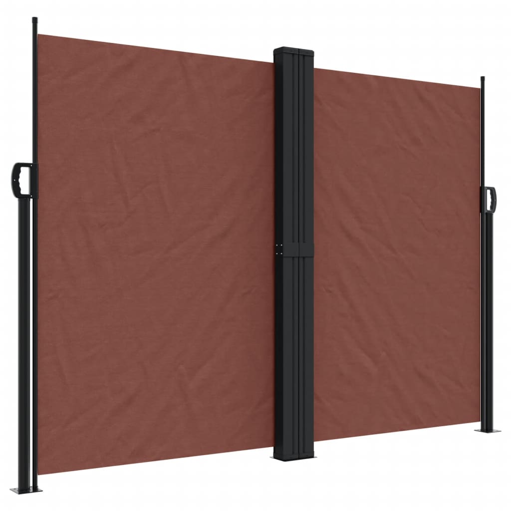vidaXL Copertină laterală retractabilă, maro, 180x1200 cm