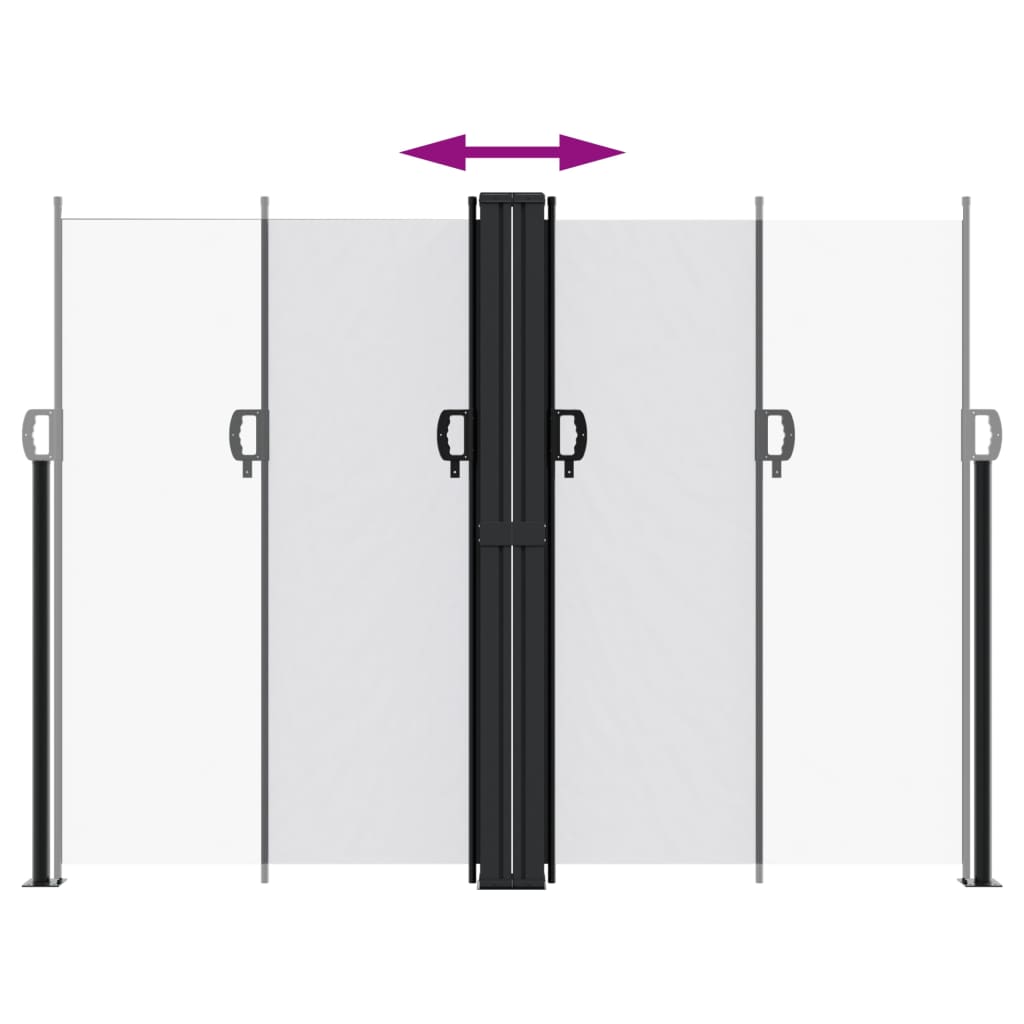 vidaXL Copertină laterală retractabilă, alb, 180x1200 cm vidaXL Copertină laterală retractabilă, alb, 180x1200 cm