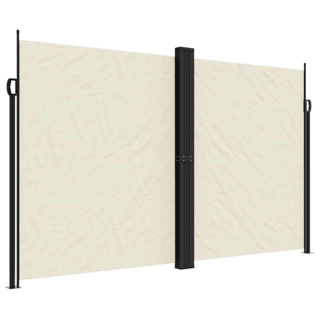 vidaXL Copertină laterală retractabilă, crem, 200x1200 cm