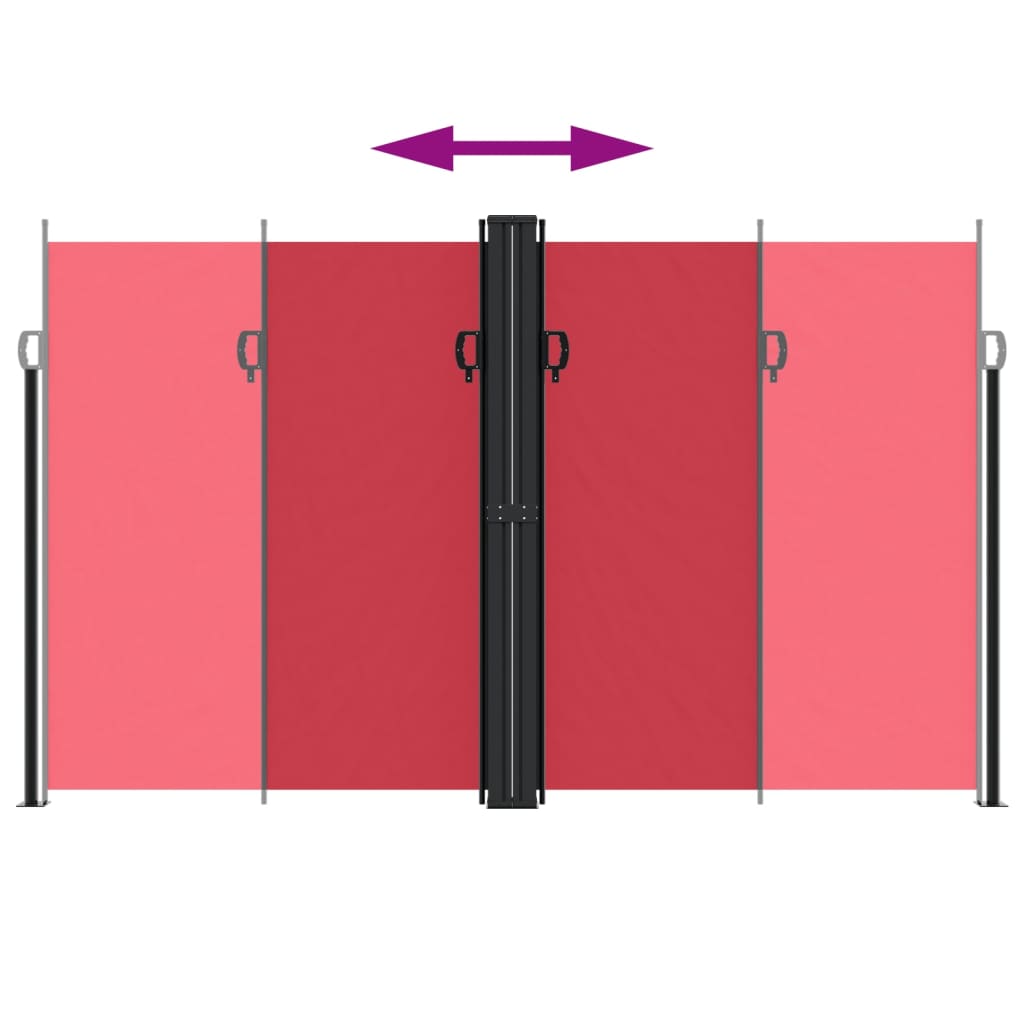 vidaXL Copertină laterală retractabilă, roșu, 200x1200 cm