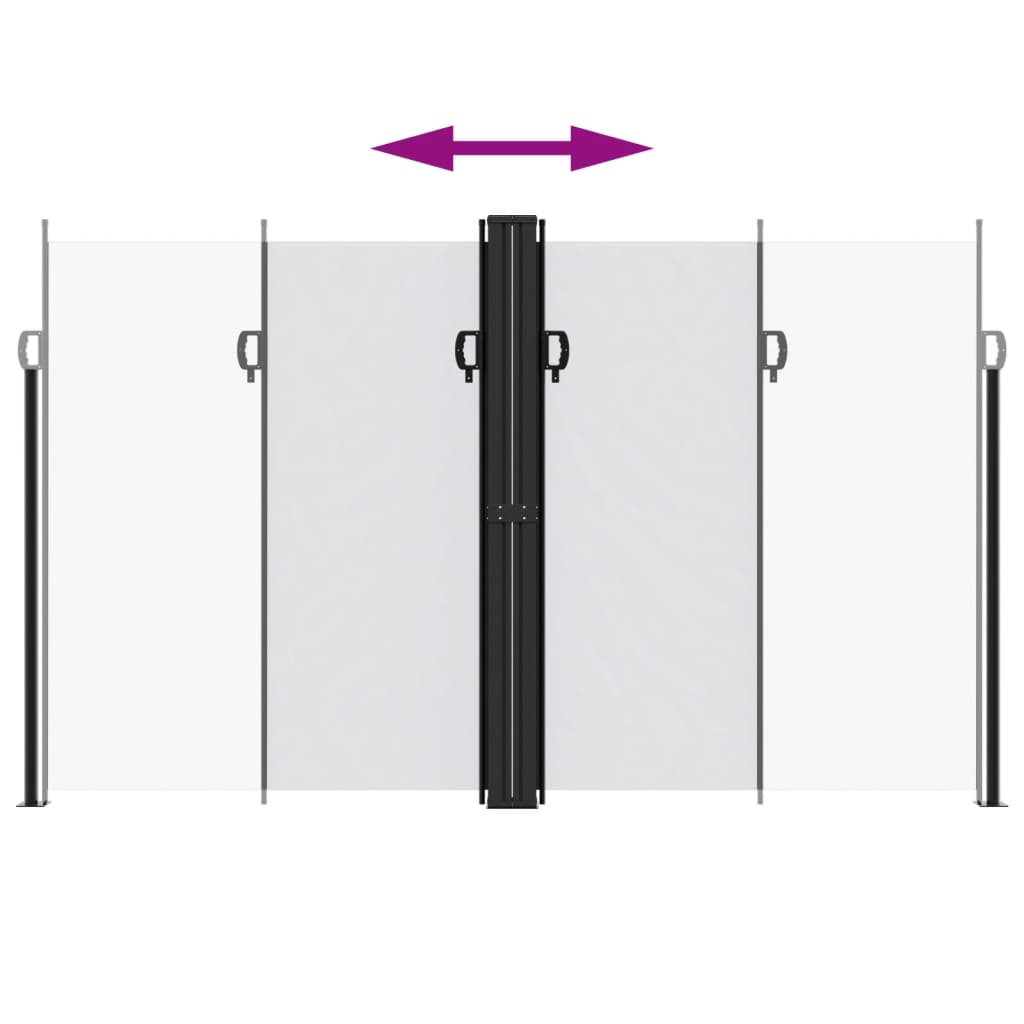 vidaXL Copertină laterală retractabilă, alb, 200x1200 cm
