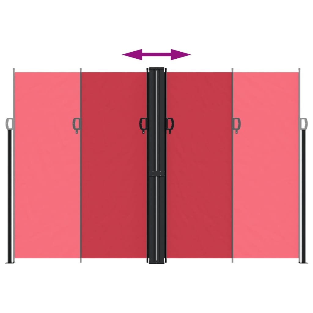 vidaXL Copertină laterală retractabilă, roșu, 220x1200 cm