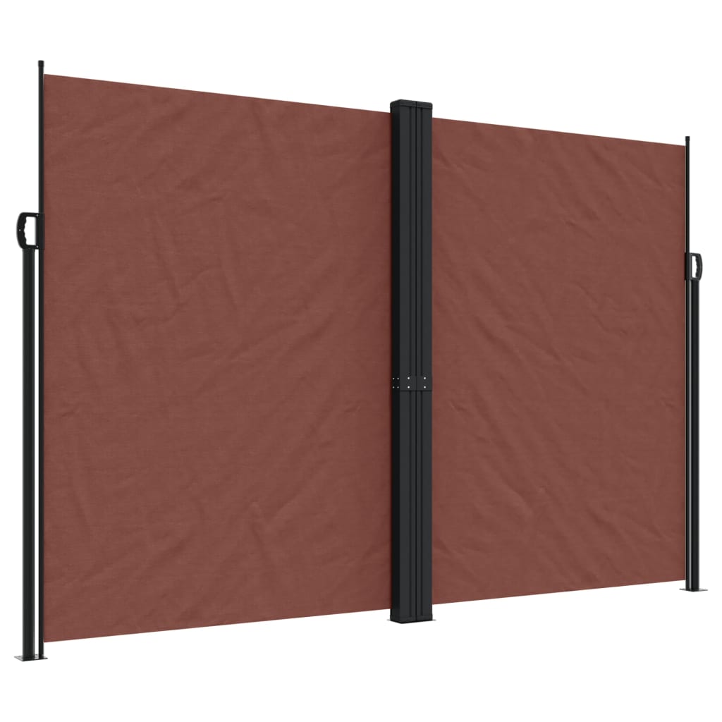 vidaXL Copertină laterală retractabilă, maro, 220x1200 cm