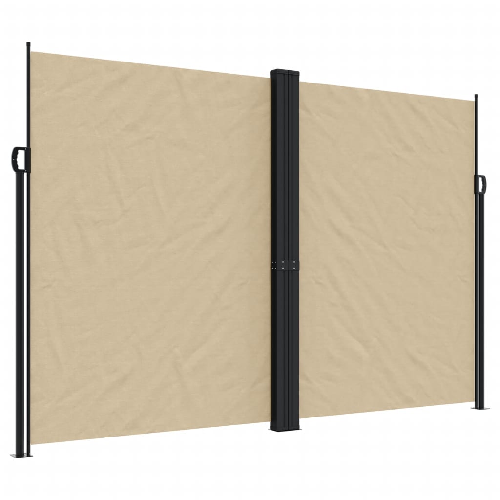 vidaXL Copertină laterală retractabilă, bej, 220x1200 cm