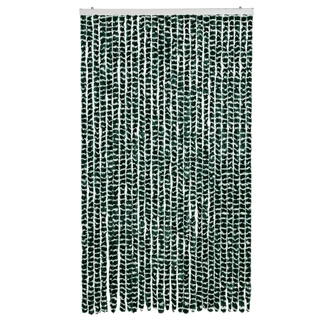 vidaXL Perdea pentru insecte, verde și alb, 118x220 cm, chenille vidaXL Perdea pentru insecte, verde și alb, 118x220 cm, chenille