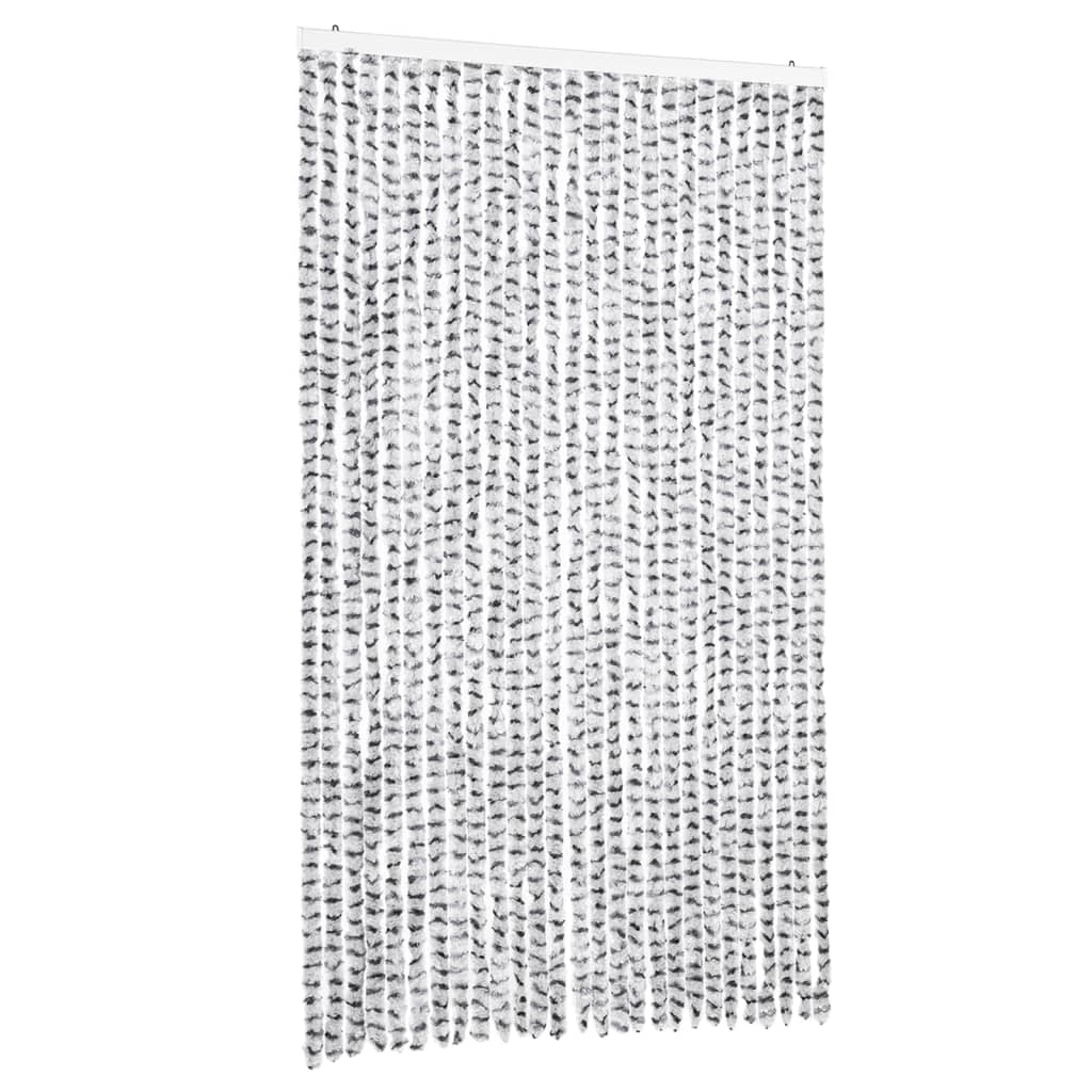 vidaXL Perdea de insecte gri deschis & gri închis 118x220 cm chenille vidaXL Perdea de insecte gri deschis & gri închis 118x220 cm chenille
