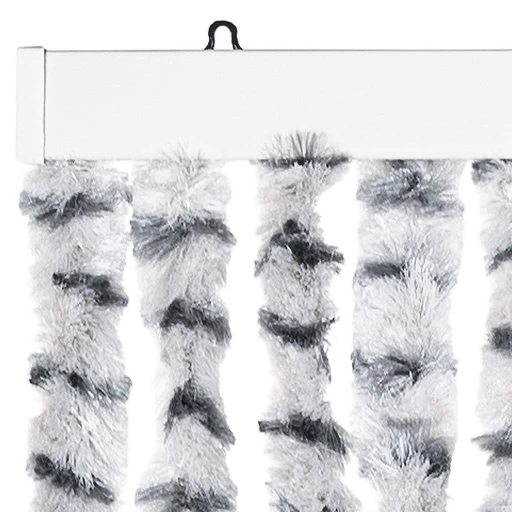 vidaXL Perdea de insecte gri deschis & gri închis 118x220 cm chenille vidaXL Perdea de insecte gri deschis & gri închis 118x220 cm chenille