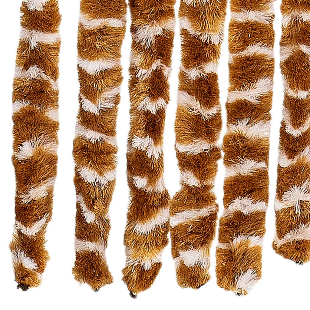 vidaXL Perdea pentru insecte, ocru și alb, 118x220 cm, chenille vidaXL Perdea pentru insecte, ocru și alb, 118x220 cm, chenille