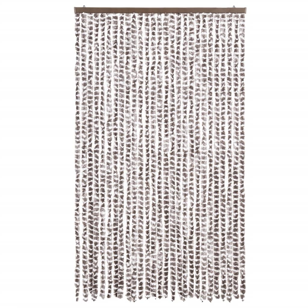 vidaXL Perdea pentru insecte, gri taupe și alb, 118x220 cm, chenille vidaXL Perdea pentru insecte, gri taupe și alb, 118x220 cm, chenille