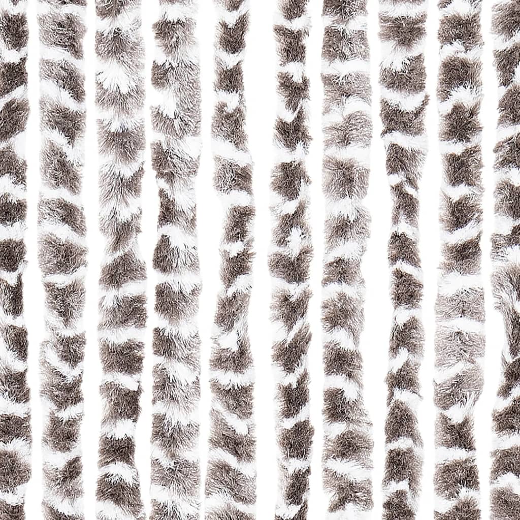 vidaXL Perdea pentru insecte, gri taupe și alb, 118x220 cm, chenille vidaXL Perdea pentru insecte, gri taupe și alb, 118x220 cm, chenille