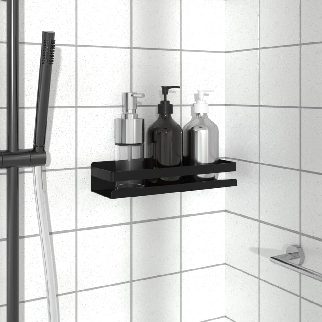 vidaXL Raft de duș negru mat 30x10x6 cm oțel inoxidabil 304 periat vidaXL Raft de duș negru mat 30x10x6 cm oțel inoxidabil 304 periat
