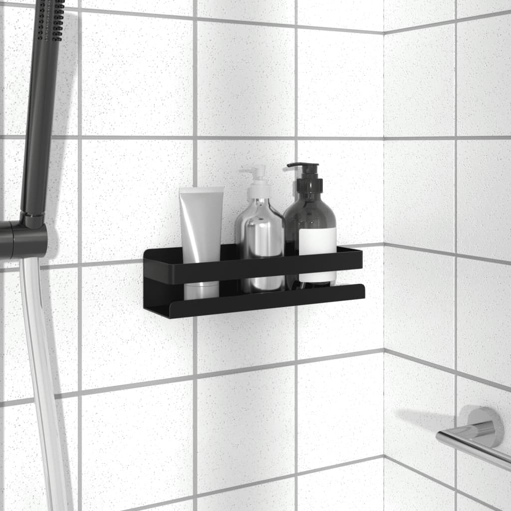vidaXL Raft de duș negru mat 23x6,5x6 cm oțel inoxidabil 304 periat vidaXL Raft de duș negru mat 23x6,5x6 cm oțel inoxidabil 304 periat