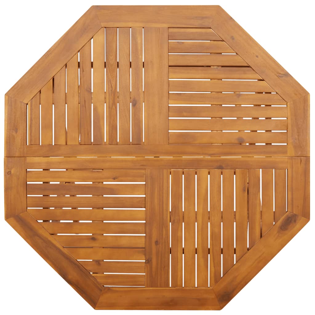 vidaXL Masă de grădină pliabilă, Ø110x75 cm, lemn masiv acacia