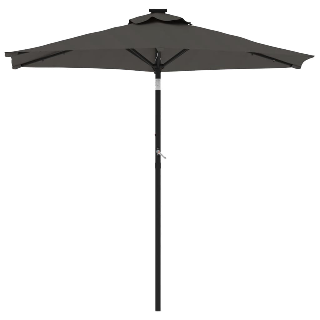vidaXL Umbrelă soare de grădină stâlp din oțel antracit 225x225x212 cm vidaXL Umbrelă soare de grădină stâlp din oțel antracit 225x225x212 cm