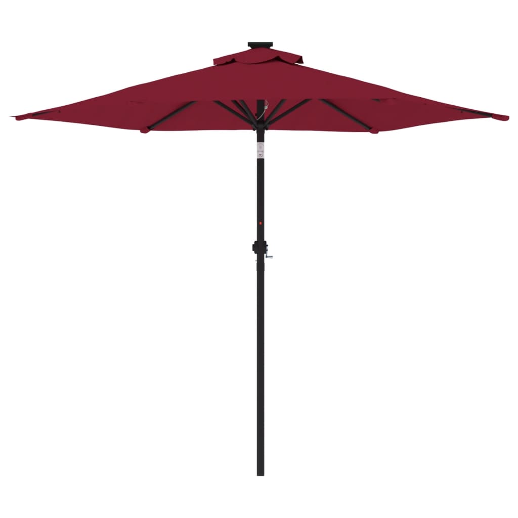 vidaXL Umbrelă soare grădină stâlp din oțel roșu bordo 225x225x212 cm vidaXL Umbrelă soare grădină stâlp din oțel roșu bordo 225x225x212 cm