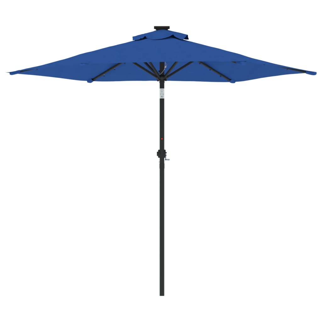 vidaXL Umbrelă soare grădină stâlp din oțel/LED antracit 225x225x212cm