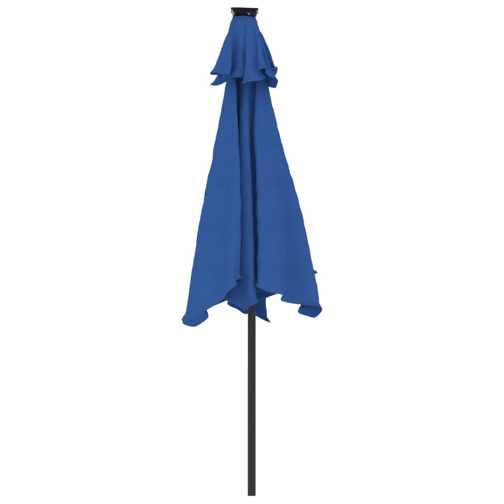 vidaXL Umbrelă soare grădină stâlp din oțel/LED antracit 225x225x212cm