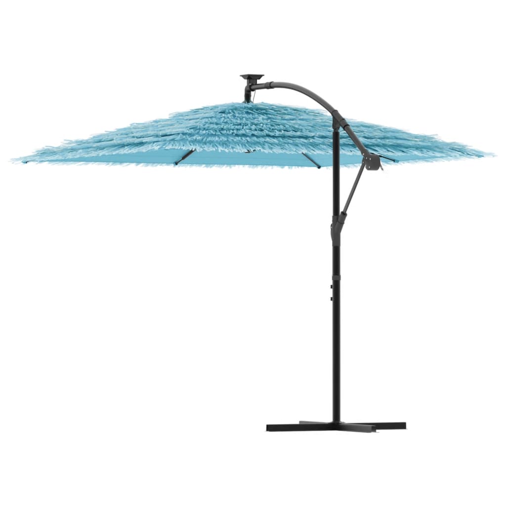 vidaXL Umbrelă soare de grădină stâlp din oțel, albastru 246x246x230cm vidaXL Umbrelă soare de grădină stâlp din oțel, albastru 246x246x230cm