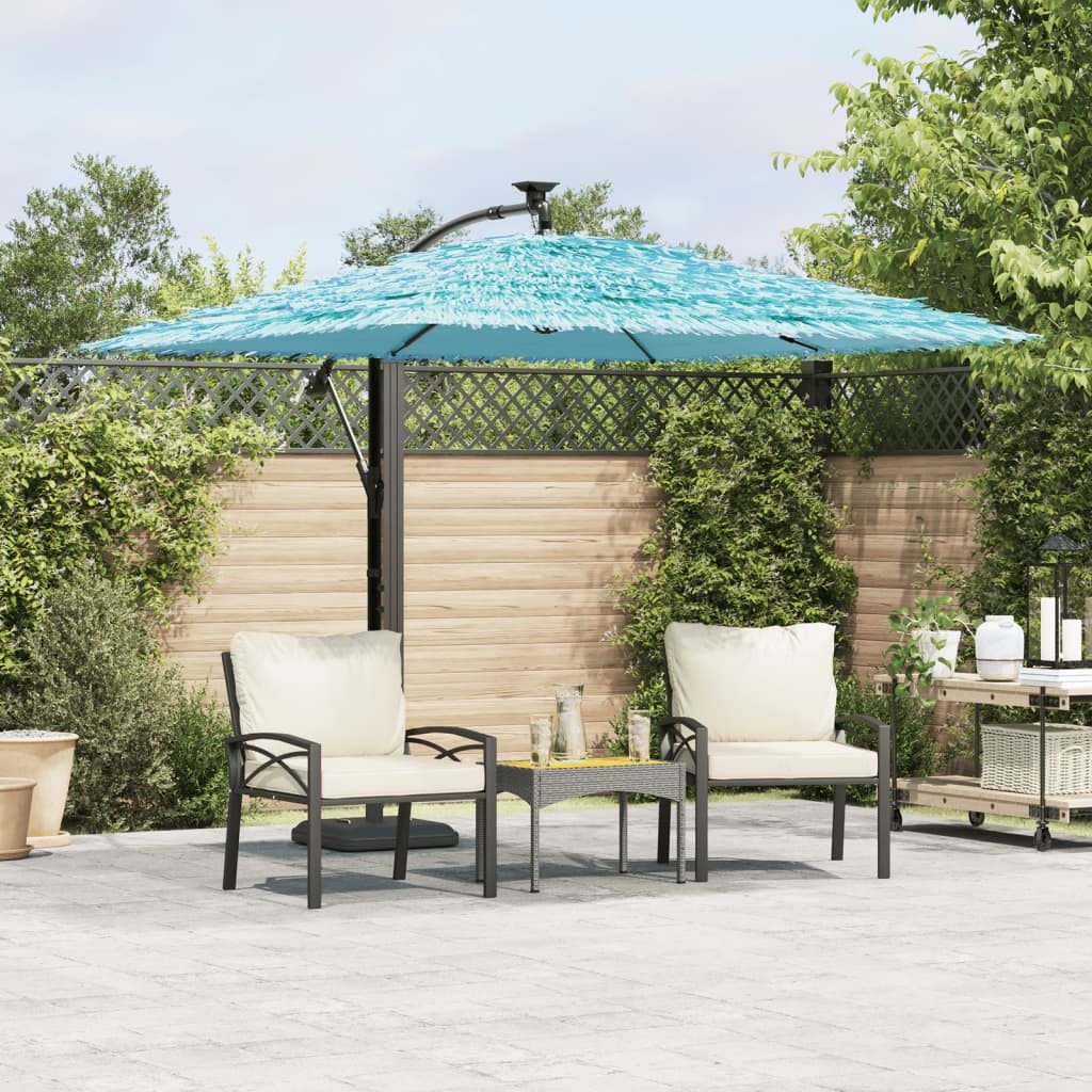 vidaXL Umbrelă soare de grădină stâlp din oțel, albastru 246x246x230cm vidaXL Umbrelă soare de grădină stâlp din oțel, albastru 246x246x230cm
