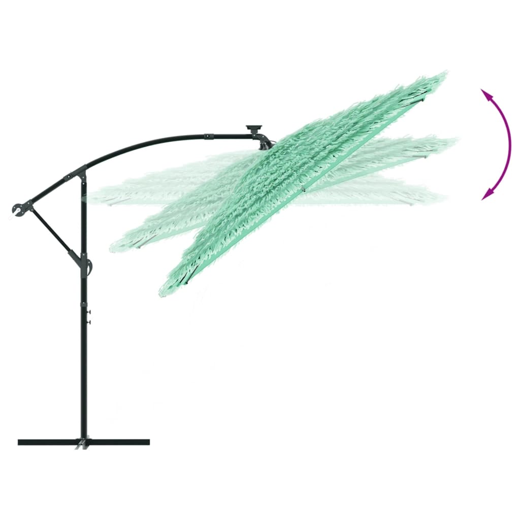 vidaXL Umbrelă soare de grădină cu stâlp din oțel verde 246x246x230 cm