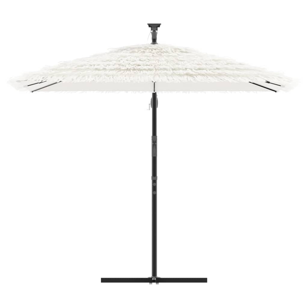vidaXL Umbrelă soare de grădină stâlp din oțel, alb 246x246x230cm vidaXL Umbrelă soare de grădină stâlp din oțel, alb 246x246x230cm