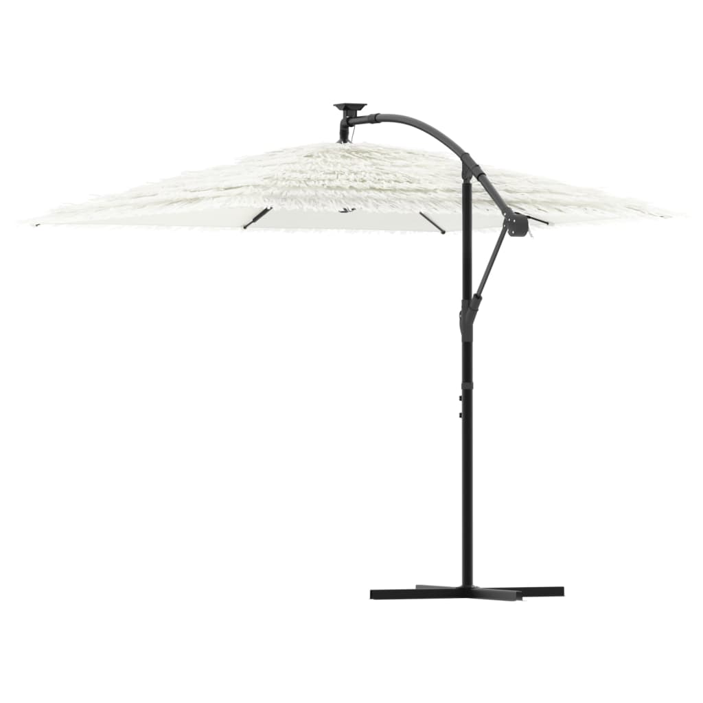 vidaXL Umbrelă soare de grădină stâlp din oțel, alb 246x246x230cm vidaXL Umbrelă soare de grădină stâlp din oțel, alb 246x246x230cm