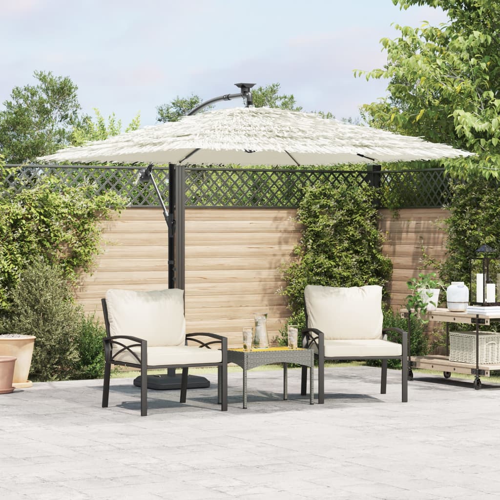 vidaXL Umbrelă soare de grădină stâlp din oțel, alb 246x246x230cm vidaXL Umbrelă soare de grădină stâlp din oțel, alb 246x246x230cm