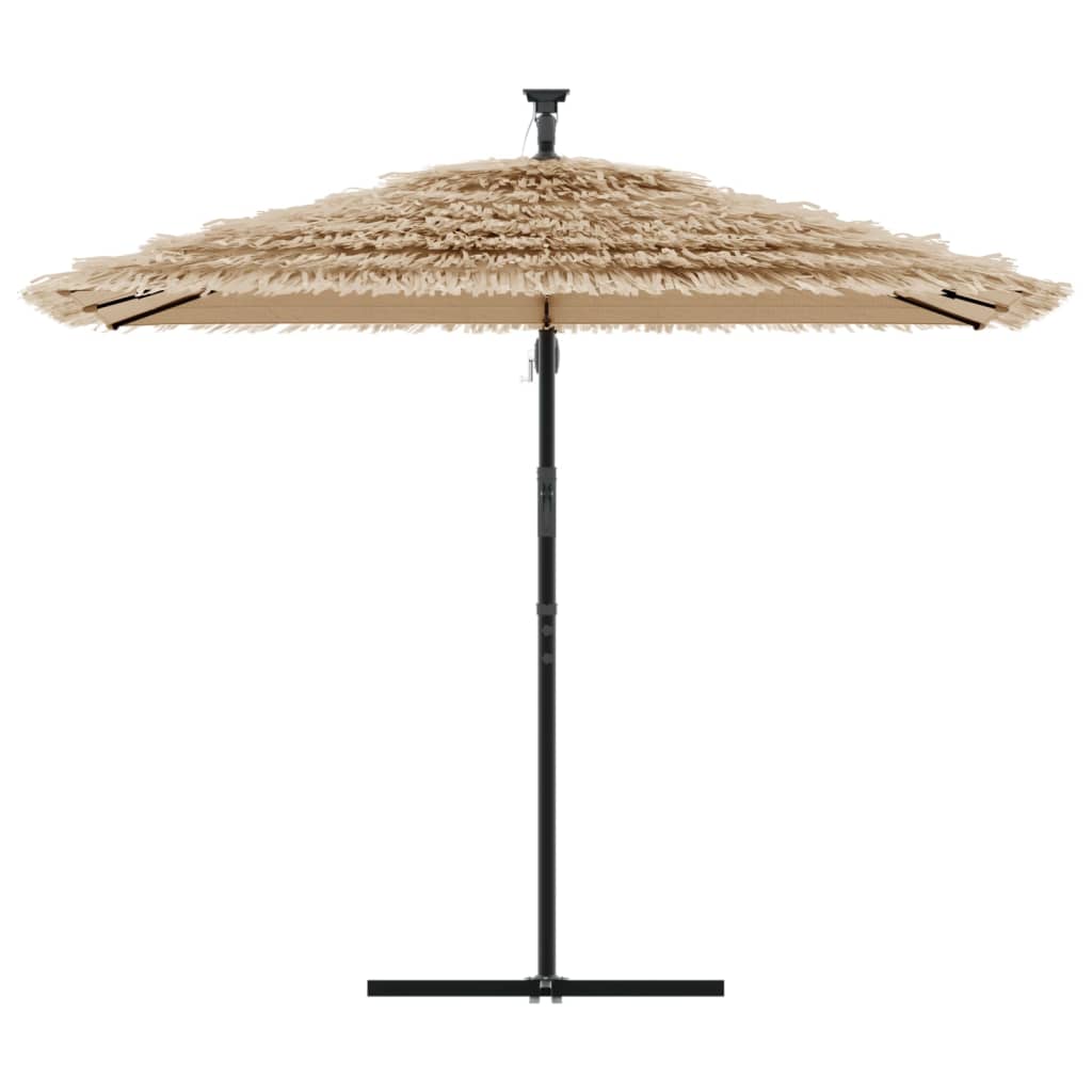 vidaXL Umbrelă soare de grădină cu stâlp din oțel, maro 269x269x235 cm