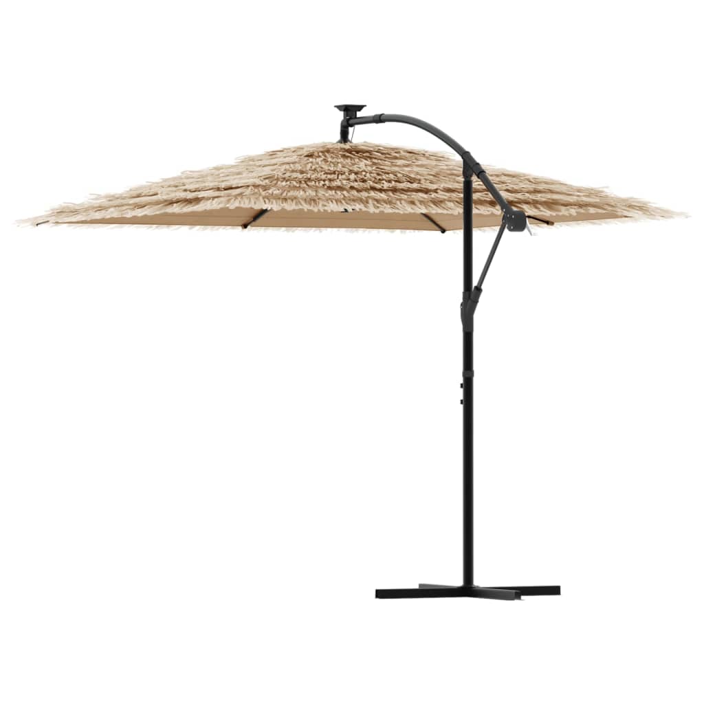 vidaXL Umbrelă soare de grădină cu stâlp din oțel, maro 269x269x235 cm