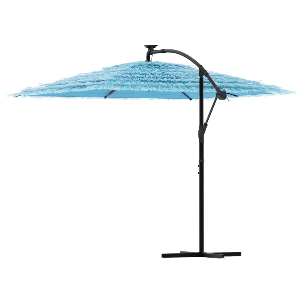 vidaXL Umbrelă soare de grădină stâlp din oțel, albastru 269x269x235cm vidaXL Umbrelă soare de grădină stâlp din oțel, albastru 269x269x235cm