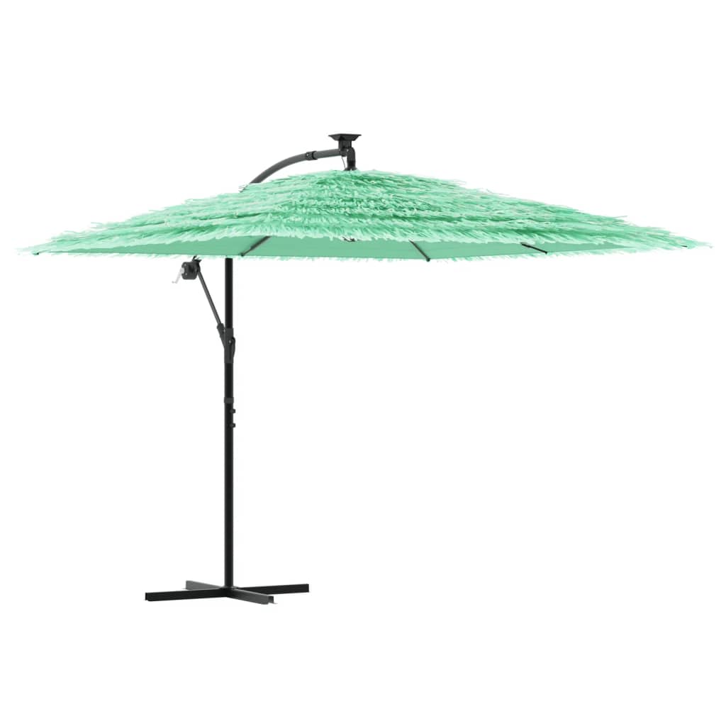 vidaXL Umbrelă soare de grădină cu stâlp din oțel, verde 269x269x235cm vidaXL Umbrelă soare de grădină cu stâlp din oțel, verde 269x269x235cm