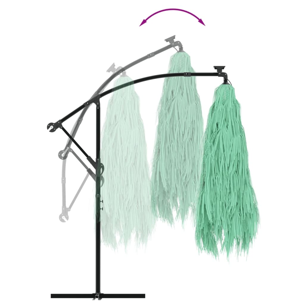 vidaXL Umbrelă soare de grădină cu stâlp din oțel, verde 269x269x235cm vidaXL Umbrelă soare de grădină cu stâlp din oțel, verde 269x269x235cm