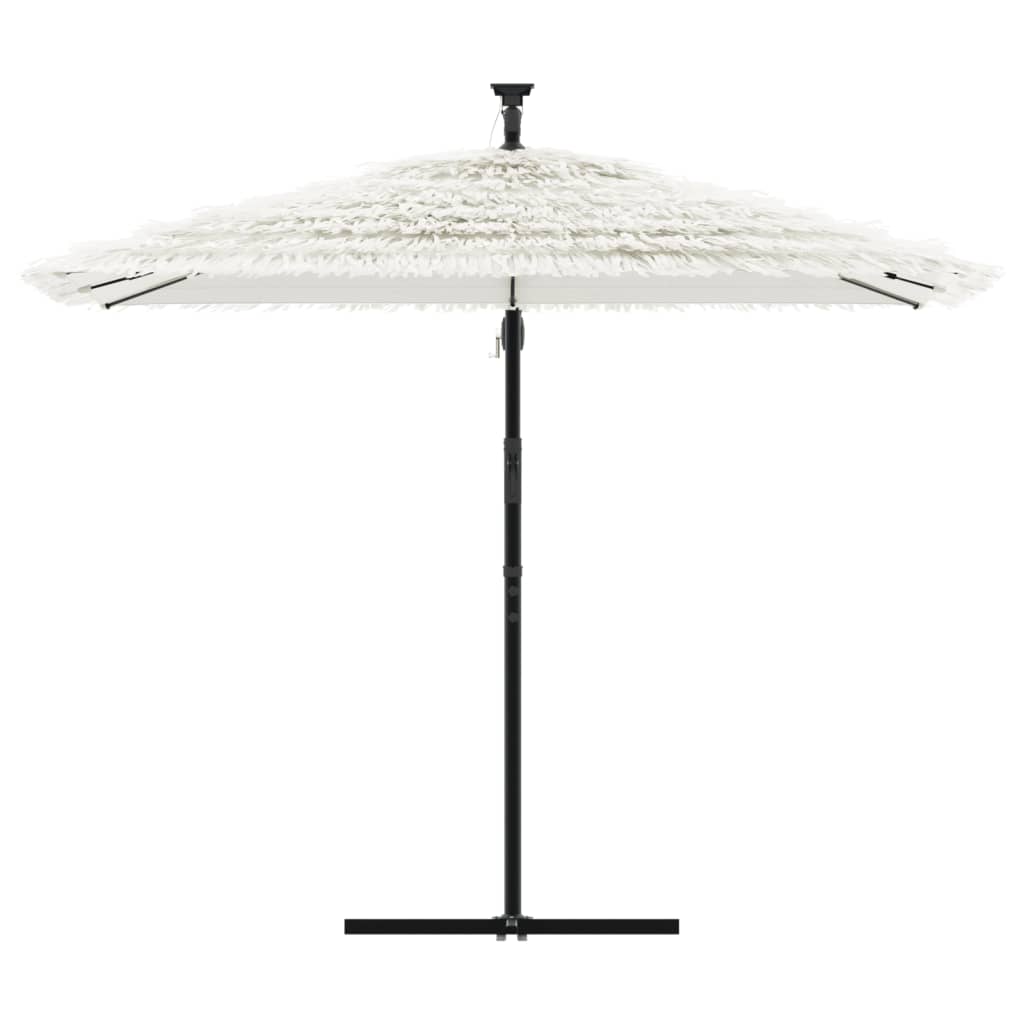vidaXL Umbrelă soare de grădină stâlp din oțel, alb 269x269x235cm vidaXL Umbrelă soare de grădină stâlp din oțel, alb 269x269x235cm