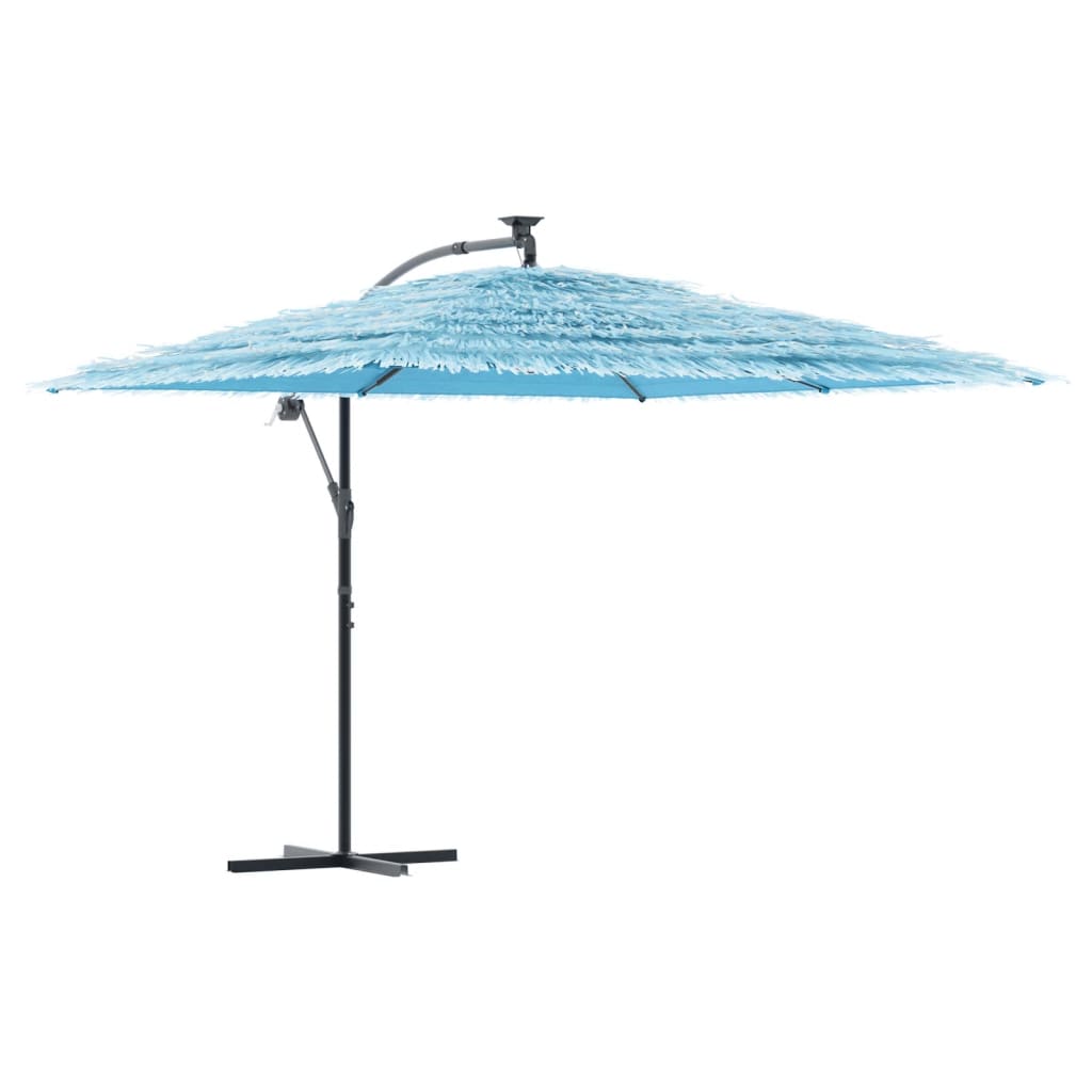 vidaXL Umbrelă soare de grădină stâlp din oțel, albastru 290x290x238cm vidaXL Umbrelă soare de grădină stâlp din oțel, albastru 290x290x238cm