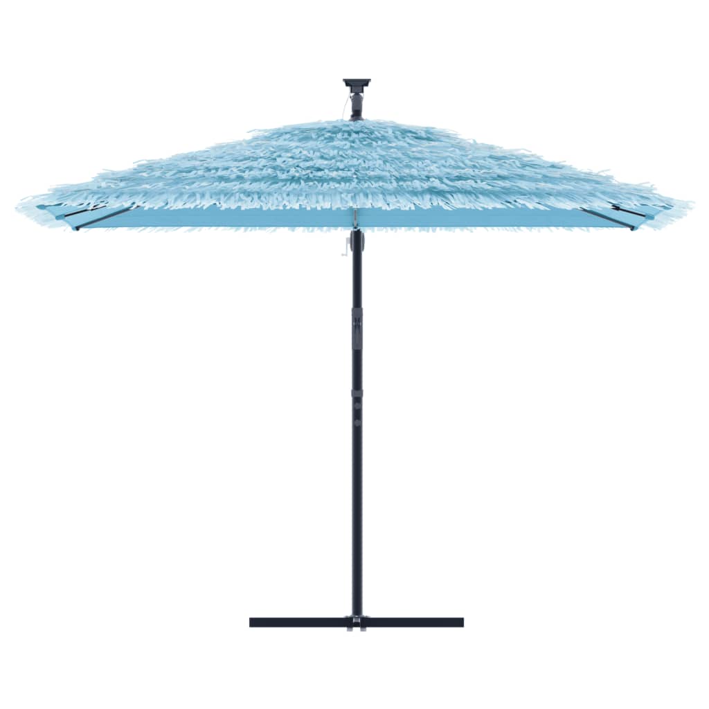 vidaXL Umbrelă soare de grădină stâlp din oțel, albastru 290x290x238cm vidaXL Umbrelă soare de grădină stâlp din oțel, albastru 290x290x238cm