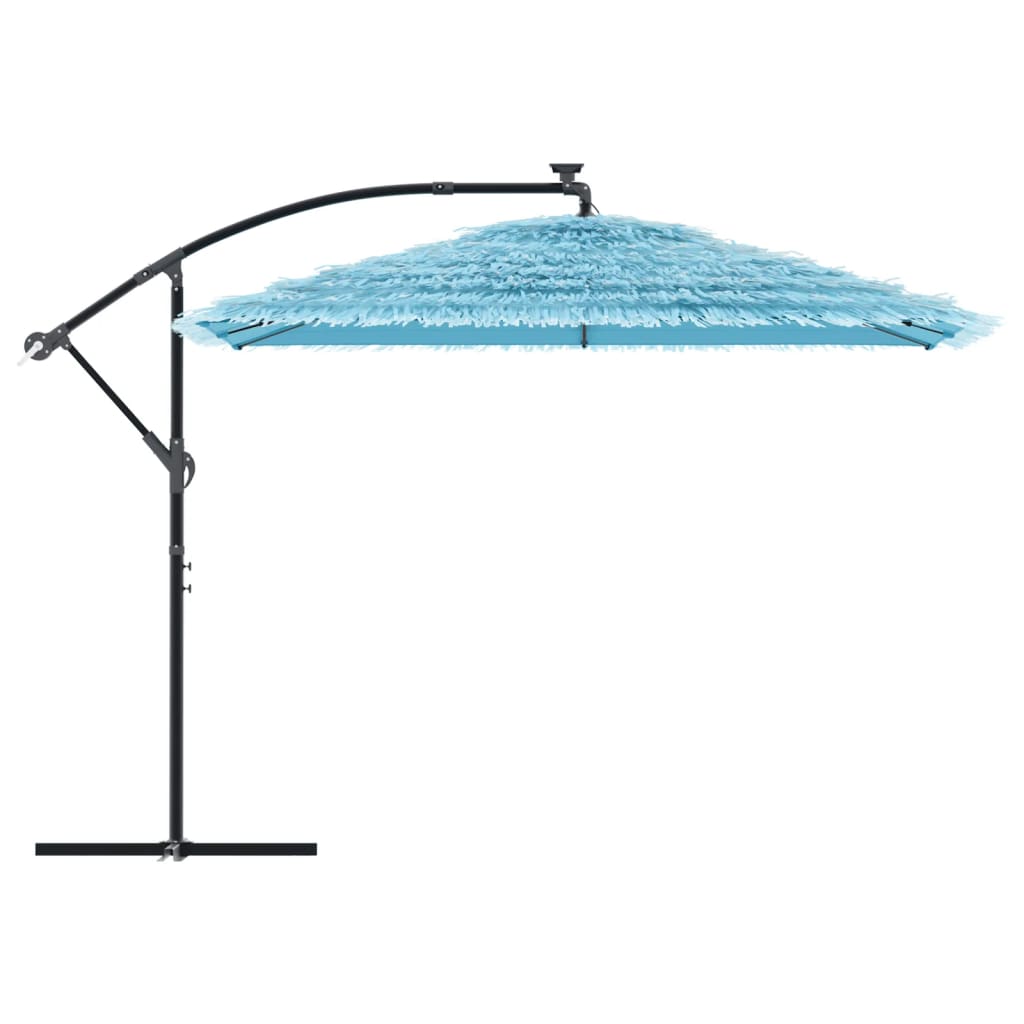 vidaXL Umbrelă soare de grădină stâlp din oțel, albastru 290x290x238cm vidaXL Umbrelă soare de grădină stâlp din oțel, albastru 290x290x238cm