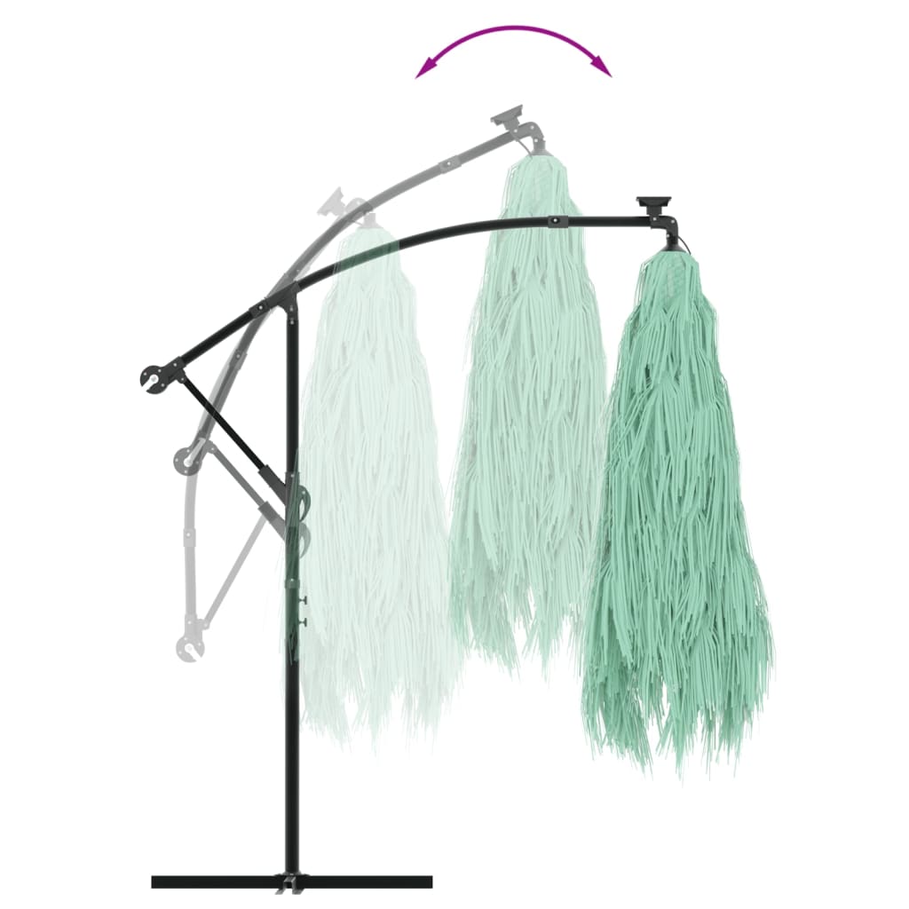 vidaXL Umbrelă soare de grădină cu stâlp din oțel verde 290x290x238 cm