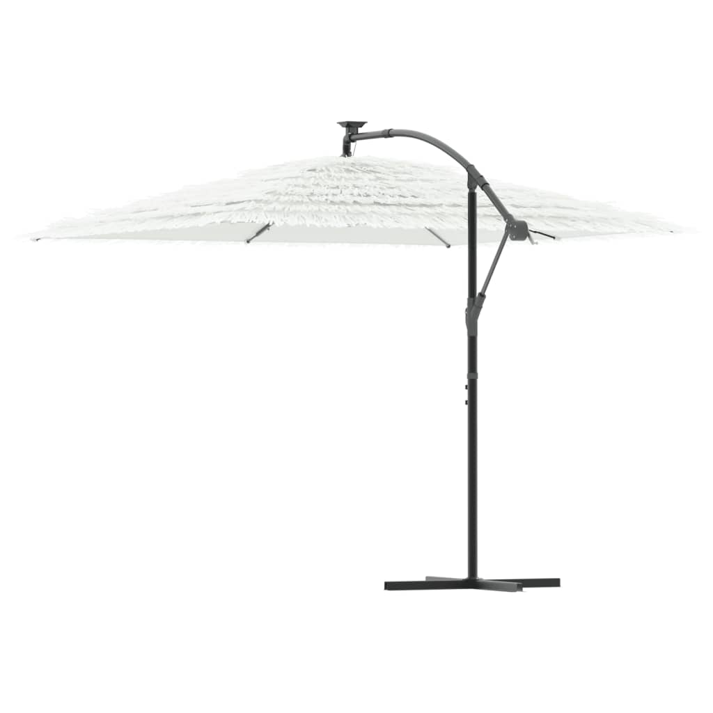 vidaXL Umbrelă soare de grădină stâlp din oțel, alb 290x290x238 cm vidaXL Umbrelă soare de grădină stâlp din oțel, alb 290x290x238 cm