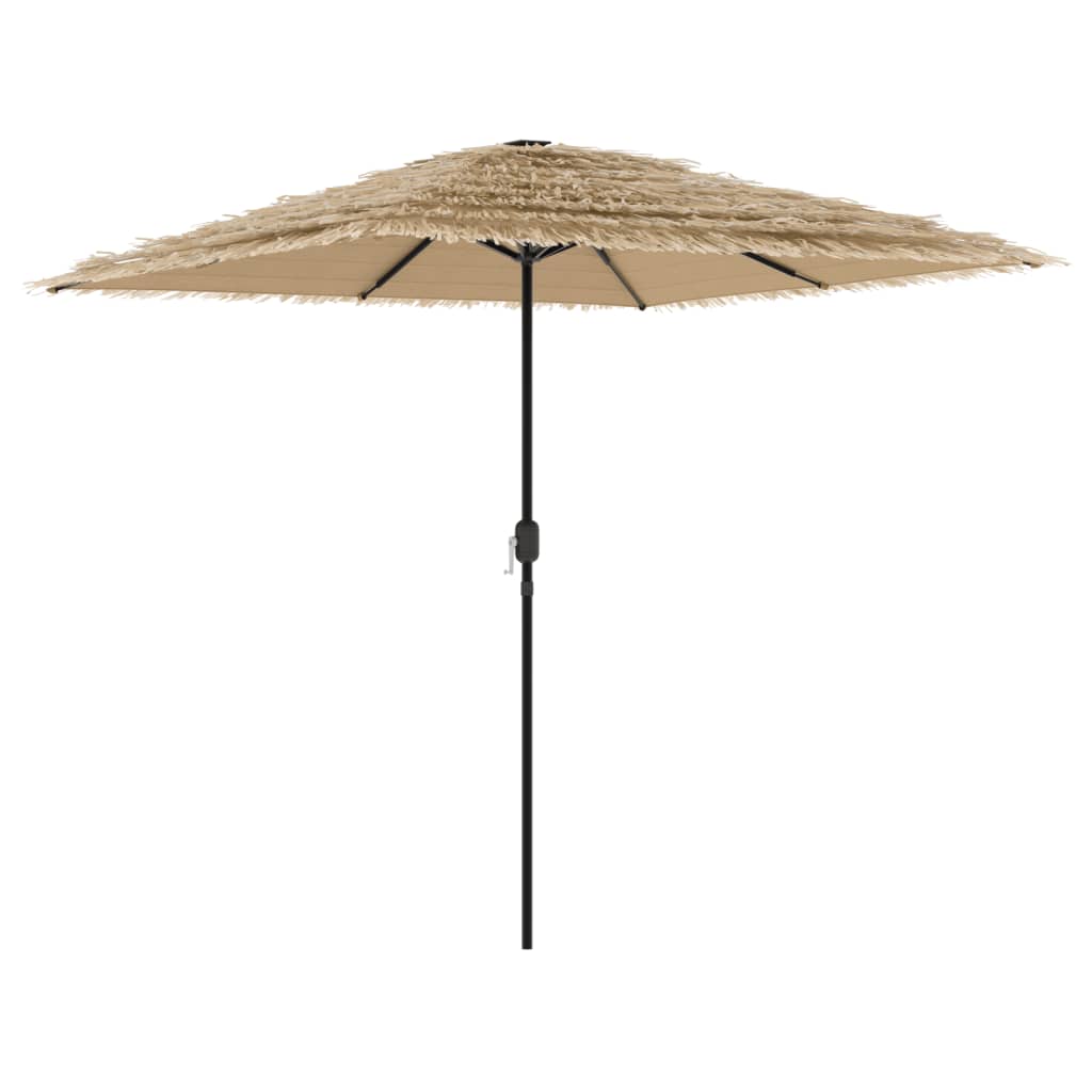 vidaXL Umbrelă soare de grădină cu stâlp din oțel, maro 248x248x248 cm vidaXL Umbrelă soare de grădină cu stâlp din oțel, maro 248x248x248 cm