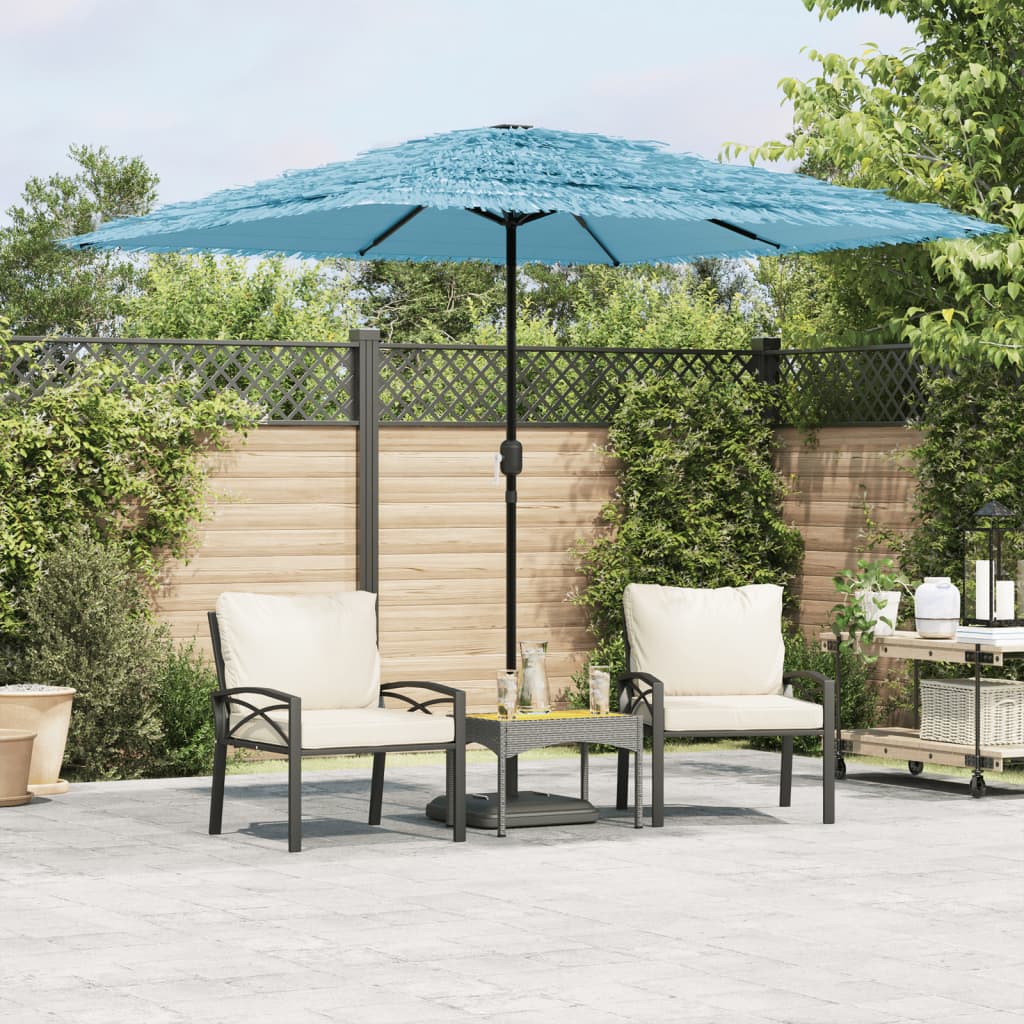 vidaXL Umbrelă soare de grădină stâlp din oțel, albastru 248x248x248cm vidaXL Umbrelă soare de grădină stâlp din oțel, albastru 248x248x248cm