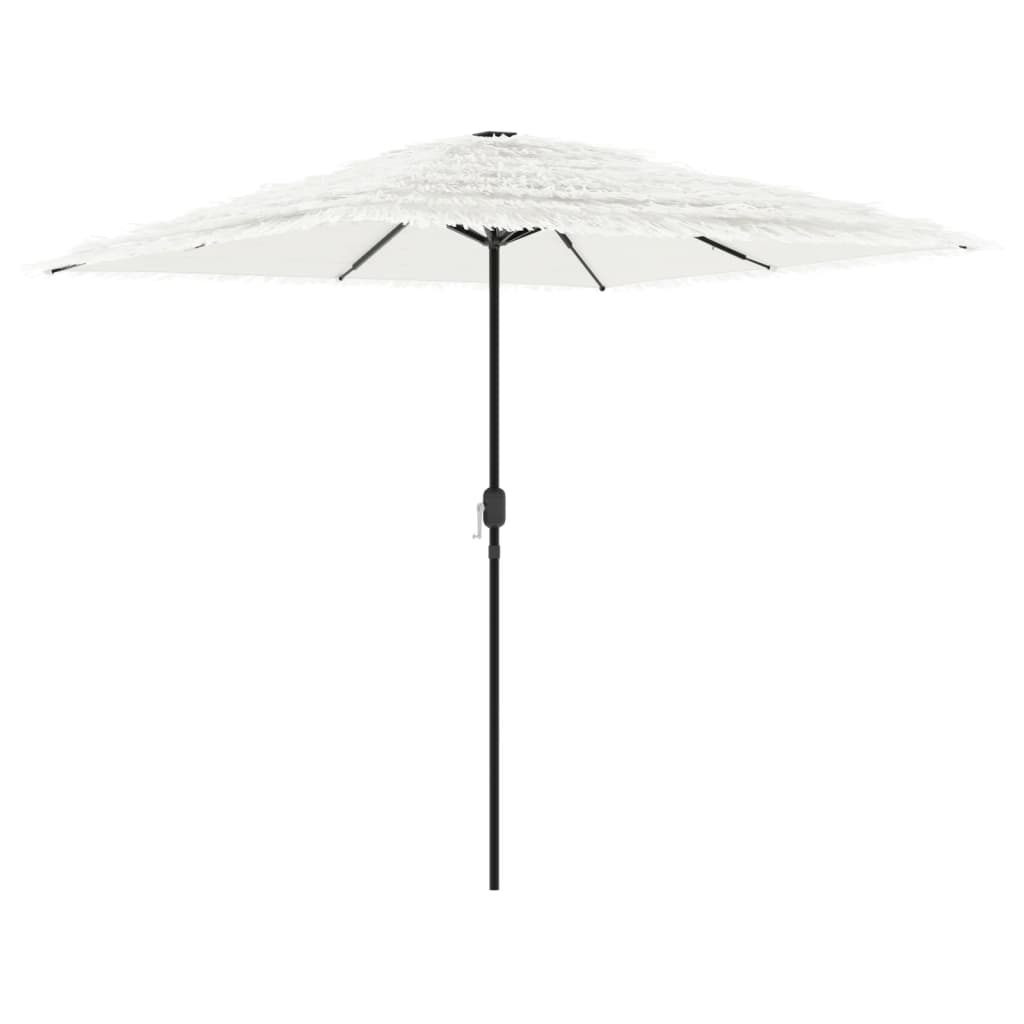 vidaXL Umbrelă soare de grădină stâlp din oțel, alb 248x248x248cm vidaXL Umbrelă soare de grădină stâlp din oțel, alb 248x248x248cm