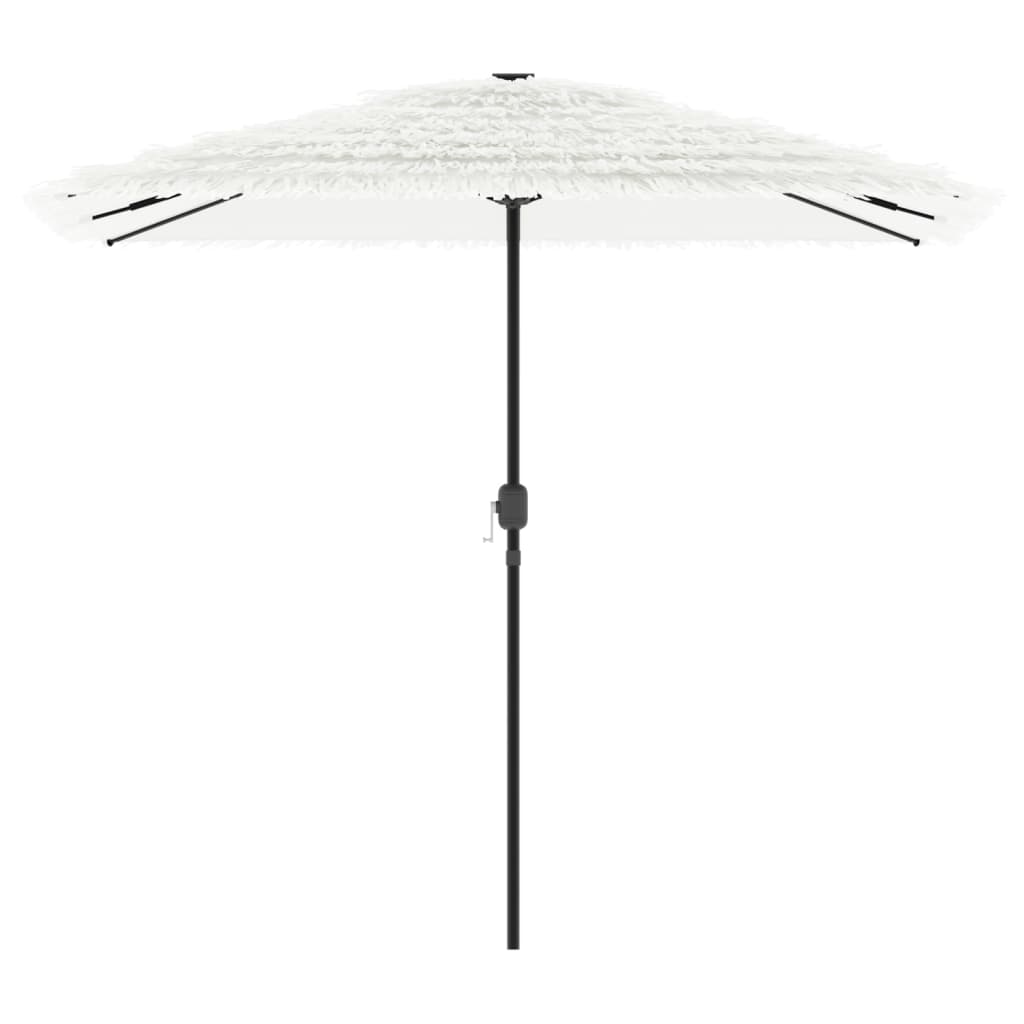 vidaXL Umbrelă soare de grădină stâlp din oțel, alb 248x248x248cm vidaXL Umbrelă soare de grădină stâlp din oțel, alb 248x248x248cm
