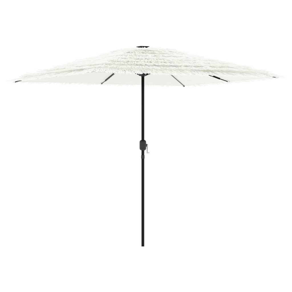 vidaXL Umbrelă soare de grădină stâlp din oțel, alb 248x248x248cm vidaXL Umbrelă soare de grădină stâlp din oțel, alb 248x248x248cm