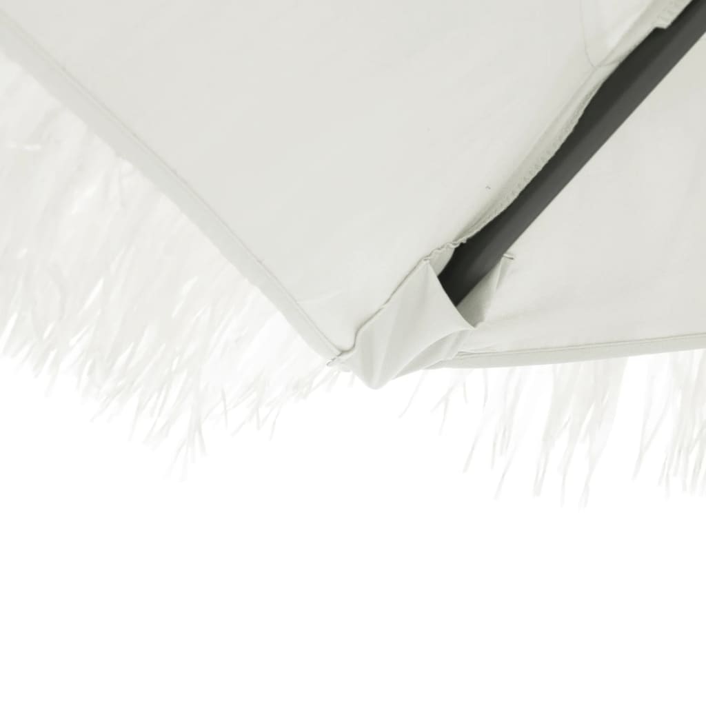 vidaXL Umbrelă soare de grădină stâlp din oțel, alb 248x248x248cm vidaXL Umbrelă soare de grădină stâlp din oțel, alb 248x248x248cm