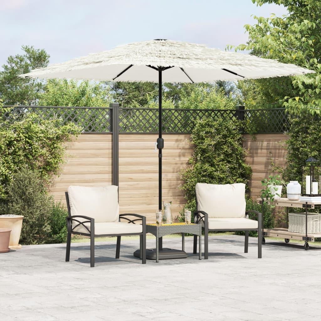 vidaXL Umbrelă soare de grădină stâlp din oțel, alb 248x248x248cm vidaXL Umbrelă soare de grădină stâlp din oțel, alb 248x248x248cm