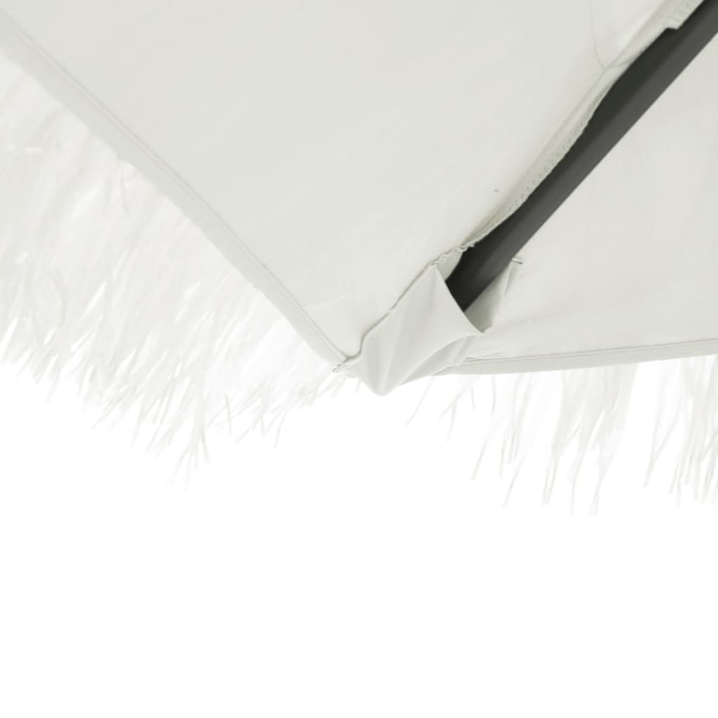vidaXL Umbrelă soare de grădină cu stâlp din oțel, alb 300x200x250 cm