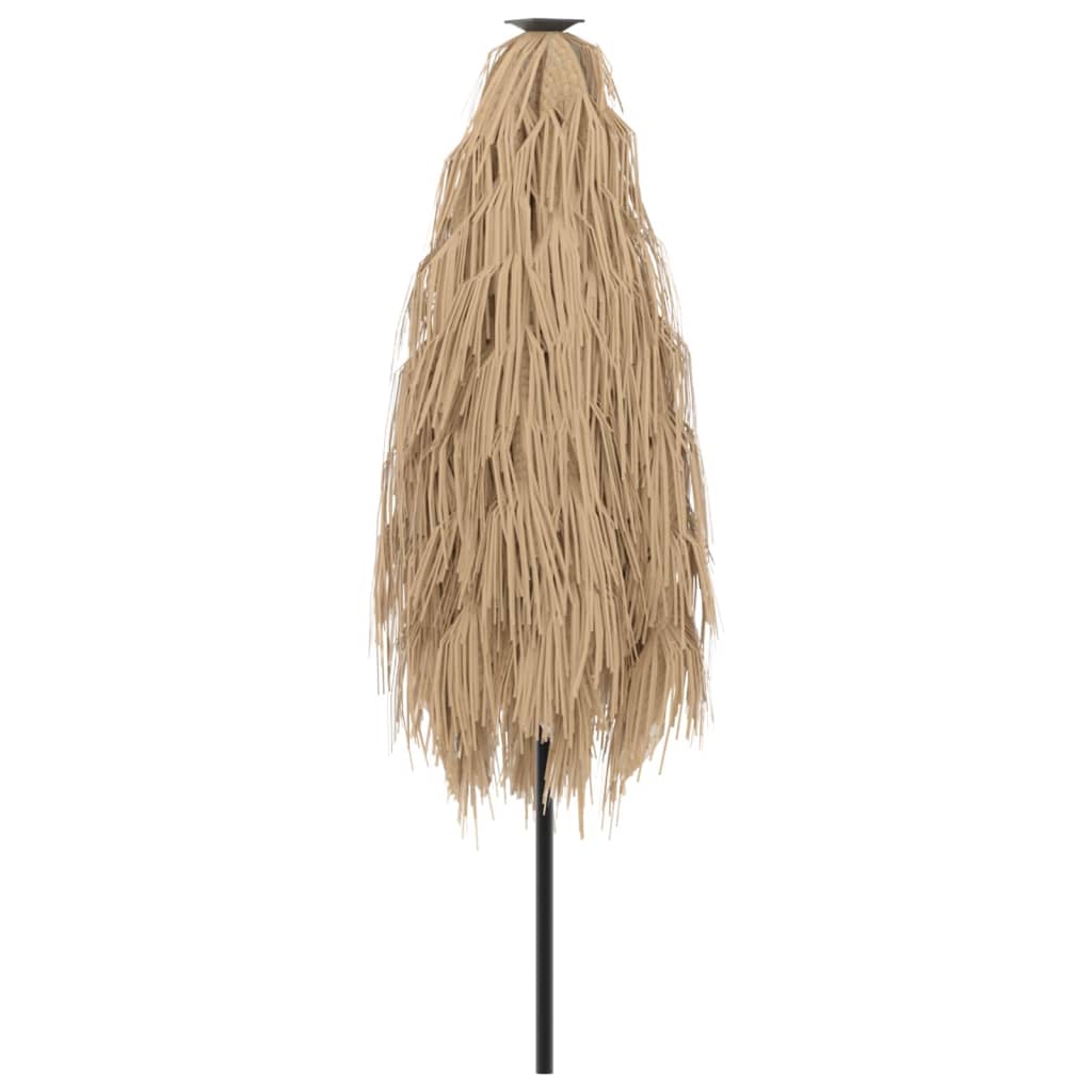 vidaXL Umbrelă soare de grădină cu stâlp din oțel, maro 223x223x213 cm