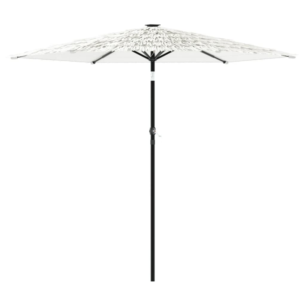 vidaXL Umbrelă soare de grădină stâlp din oțel, alb 223x223x213cm vidaXL Umbrelă soare de grădină stâlp din oțel, alb 223x223x213cm